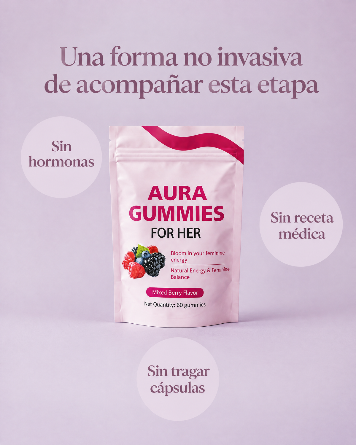 Sin hormonas, sin receta médica, sin tragar cápsulas